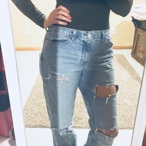Large Tommy Hilfiger ripped jeans, boyfriend fit